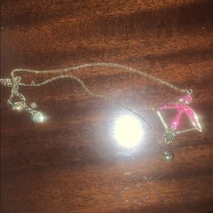 Betsy Johnson pink arrow necklace
